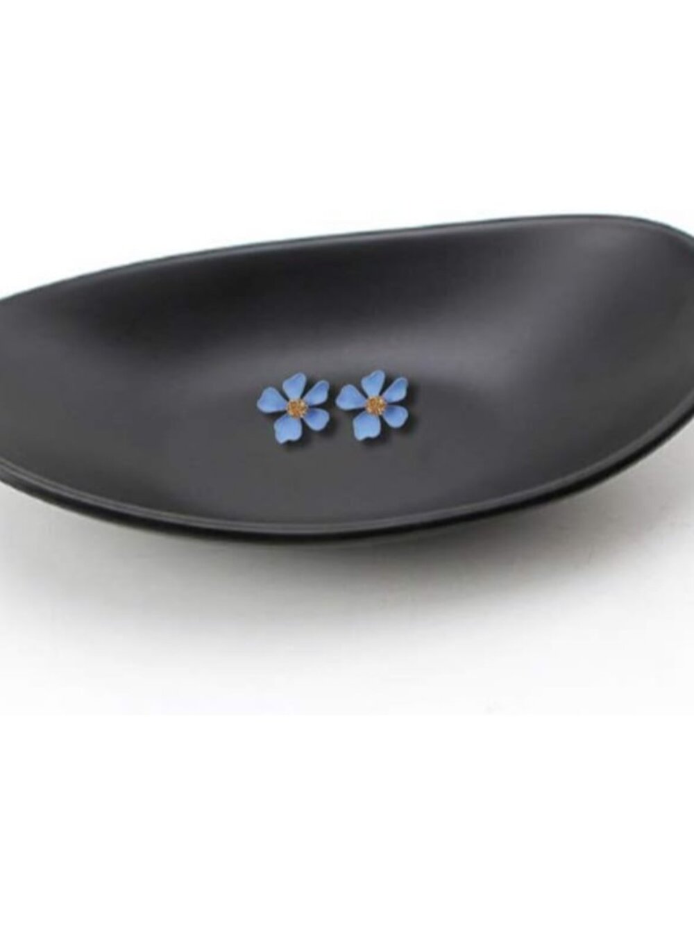Black ring jewellery tray organiser tray, dresser decor key flat jewellery bowl
